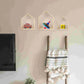 3 Stück Miniatur-Haus-Anzeigetafel, Display-Regal, Organizer, Lagerregal, weißes Kiefernholz, Wanddekoration, kreativ 