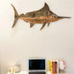 Hölzerne Fischstatue Meereselement Wal Dekoration Nordischer Stil Wandbehang Dekoration für Wohnzimmer Schlafzimmer 