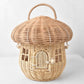 Hand Pinecone Shape Rattan Basket Woven Mushroom Baskets Bag Beach Straw Bags Kids Organizer Box Outdoor Picnic Storage Basket