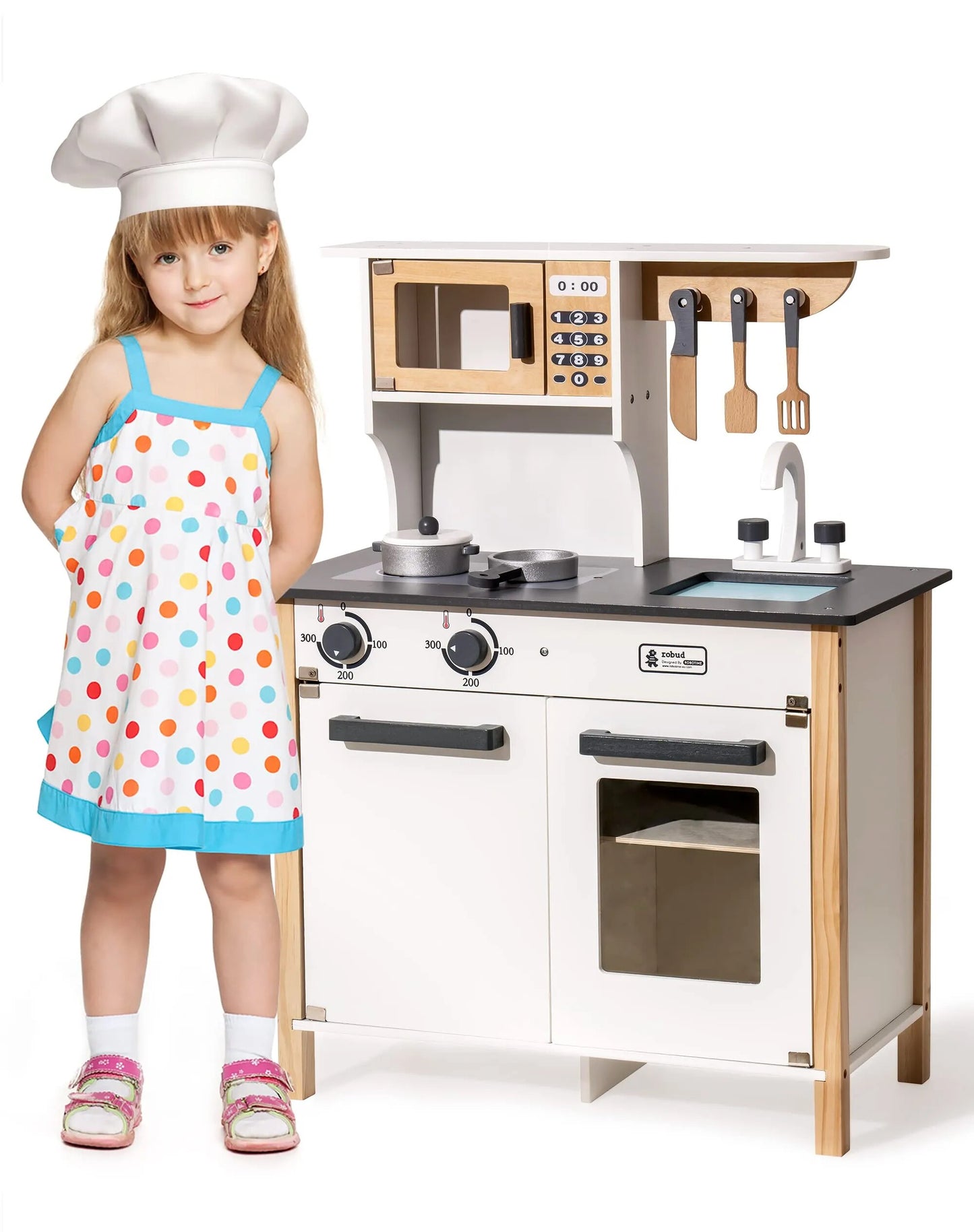 Küçük Çocuklar için Ahşap Mutfak Oyuncakları, Mutfak Rol Yapma Oyunu - Bütçe Dostu