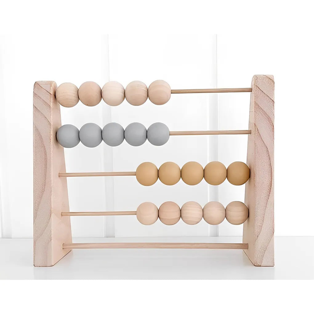 Holz Abakus Spielzeug Sicher Einfaches Design Früherziehung Mathematik Lernspielzeug Vorschulpädagogische Requisite Desktop Ornament 