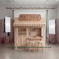 Wooden Saloon Playhouse + Furnitures for Kids | Personalized 25+ Themes | All-Inclusive Turnkey Project