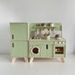 Handcrafted Wooden Play Kitchen + Refrigerator  (blind doors) | Scandinavian Design - Birch