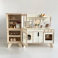 Handcrafted Wooden Play Kitchen + Refrigerator  (doors with window) | Scandinavian Design - Birch