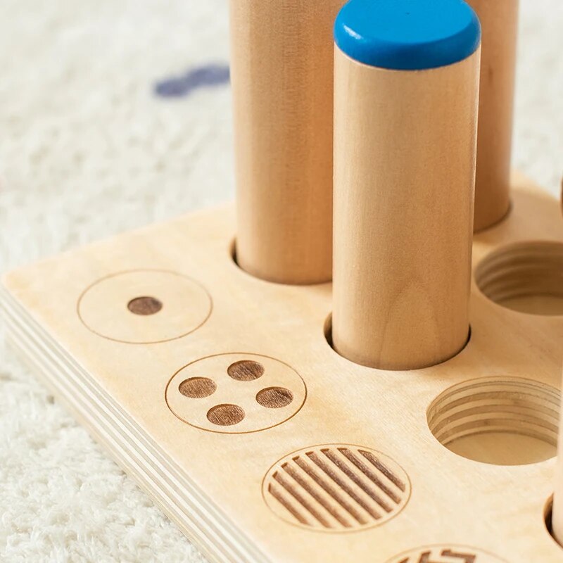 Montessori Ahşap Oyuncak Dokunsal Tahta Eşleştirme Sıralama Oyunu İşitsel Eğitim Çocuk Duyusal Oyuncaklar Erken Eğitim öğretim yardımcıları 