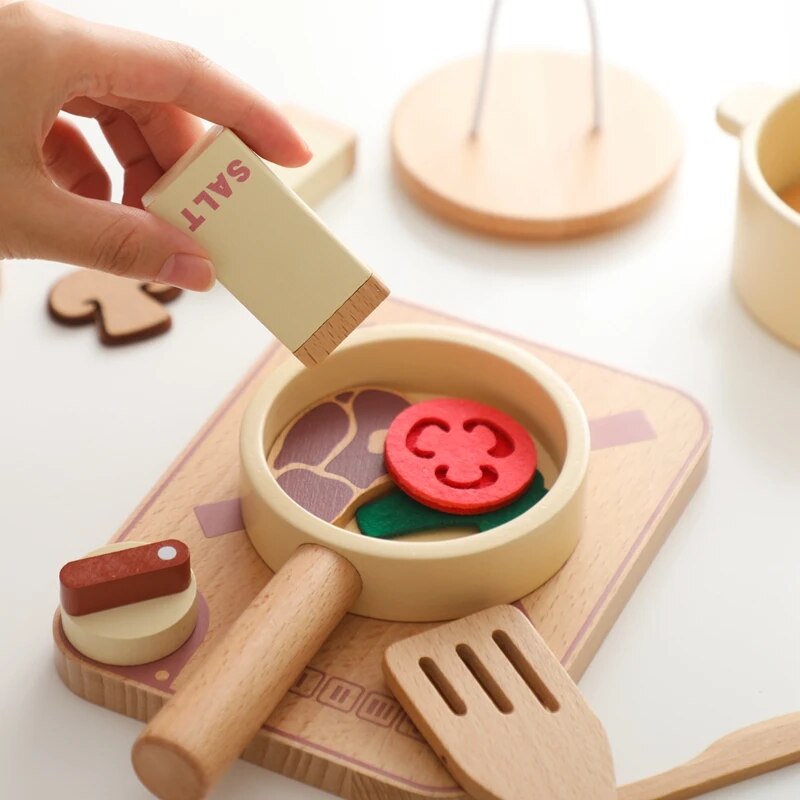 Baby Holz Montessori Spielzeug Geschirr Modell Puzzle Gmae Zug Für Baby Geburtstag Spielzeug Zahlen Und Blöcke Spiel Baby Lernen Spielzeug 