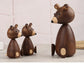 Denmark Wooden Brown Bear Home Decor Figurines High Quality Nordic Design Room Decor Gifts/Crafts/Family Toys home decor