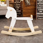 LazyChild New Children's Rocking Horse Safety Rocking Horse Nordic Style Pure Wooden Wooden Horse Baby Toy Birthday Gift 2023