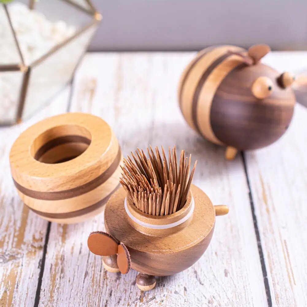 Toothpick Dispenser Durable Moisture-proof Simple Operation Home Supply Toothpick Box Toothpick Organizer