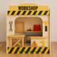 Workshop Wooden Playhouse | Indoor Outdoor Pretend Playhouse