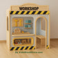 Workshop Wooden Playhouse | Indoor Outdoor Pretend Playhouse
