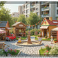 Customizable Wooden Play Town for Children: Unique Learning and Fun Spaces for Daycares, Play Cafes and Playhouses