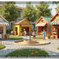 Customizable Wooden Play Town for Children: Unique Learning and Fun Spaces for Daycares, Play Cafes and Playhouses