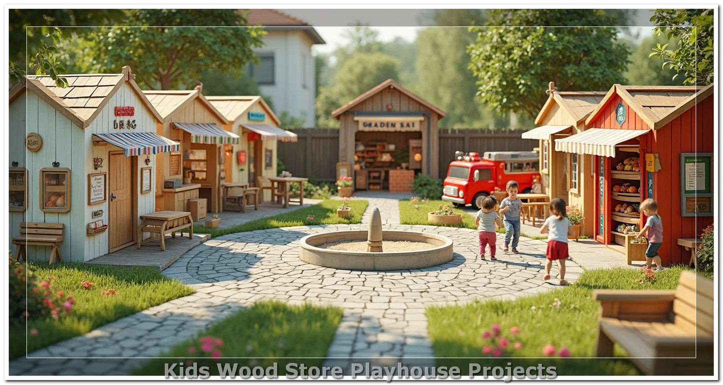 Individuell gestaltbare, pädagogische Spielstädte aus Holz für drinnen und draußen – fantasieanregende Designs für Kindertagesstätten, Spielcafés und Spielhäuser