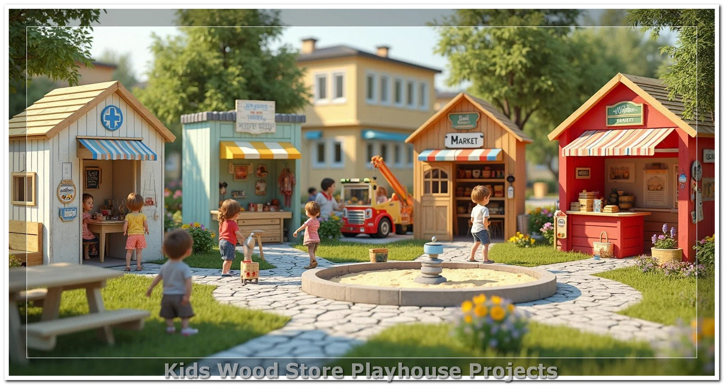 Customizable Wooden Play Town for Children: Unique Learning and Fun Spaces for Daycares, Play Cafes and Playhouses