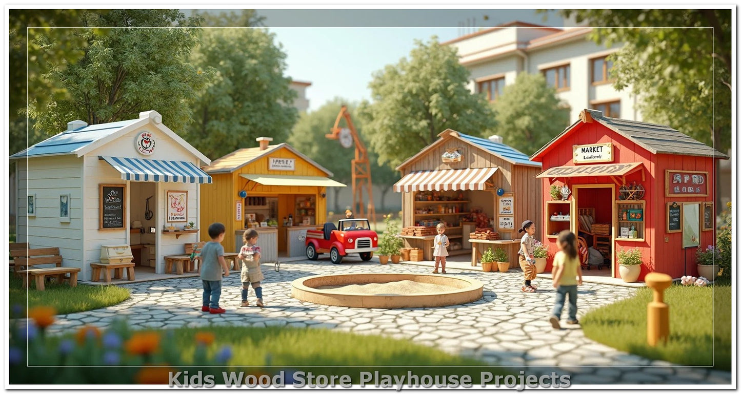 Customizable Wooden Play Town for Children: Unique Learning and Fun Spaces for Daycares, Play Cafes and Playhouses