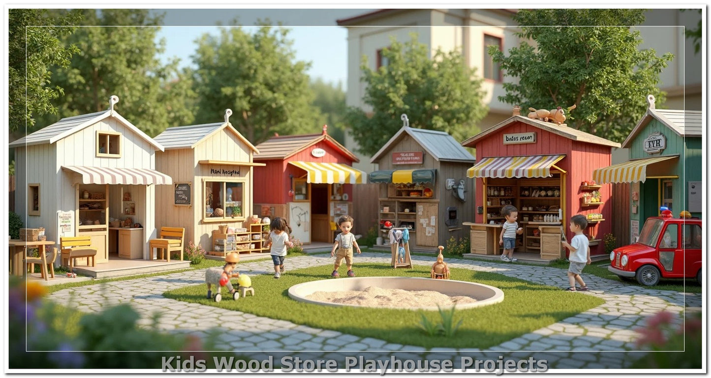 Customizable Wooden Play Town for Children: Unique Learning and Fun Spaces for Daycares, Play Cafes and Playhouses