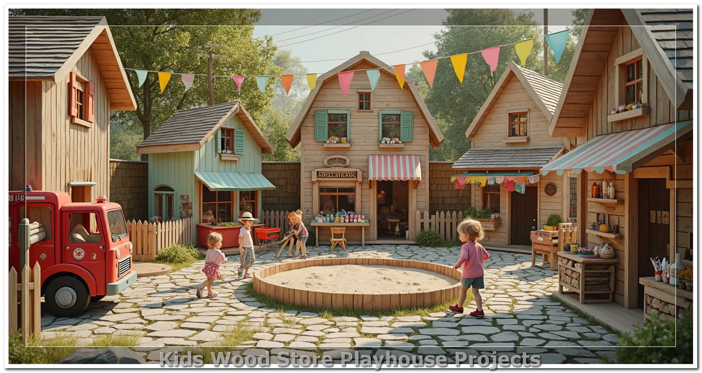 Individuell gestaltbare, pädagogische Spielstädte aus Holz für drinnen und draußen – fantasieanregende Designs für Kindertagesstätten, Spielcafés und Spielhäuser