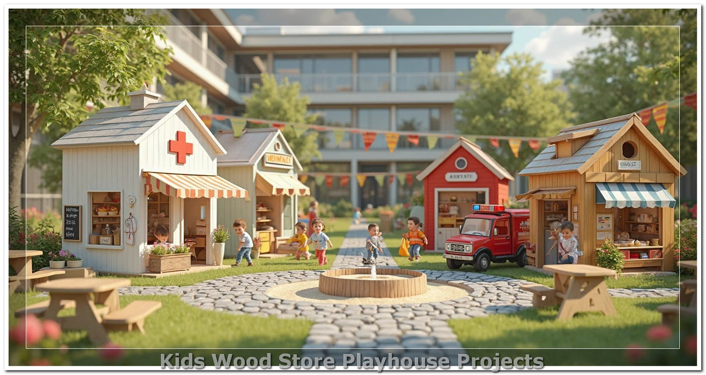 Customizable Wooden Play Town for Children: Unique Learning and Fun Spaces for Daycares, Play Cafes and Playhouses