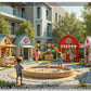 Customizable Wooden Play Town for Children: Unique Learning and Fun Spaces for Daycares, Play Cafes and Playhouses