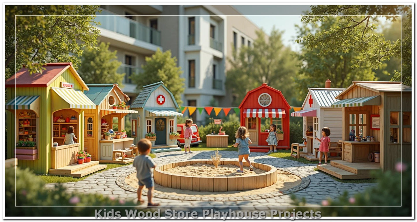 Customizable Wooden Play Town for Children: Unique Learning and Fun Spaces for Daycares, Play Cafes and Playhouses