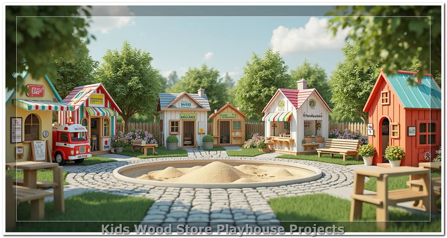 Customizable Wooden Play Town for Children: Unique Learning and Fun Spaces for Daycares, Play Cafes and Playhouses