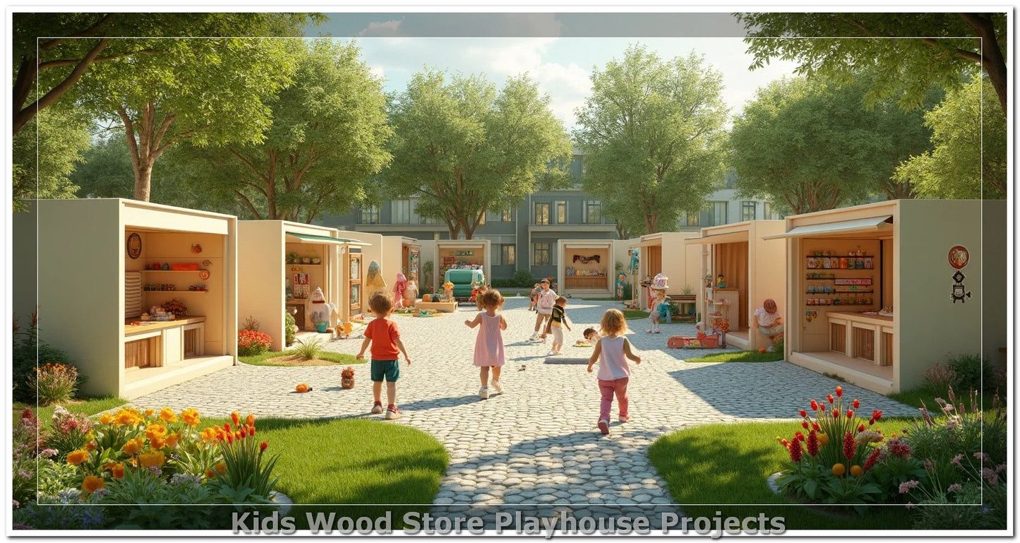 Customizable Wooden Play Town for Children: Unique Learning and Fun Spaces for Daycares, Play Cafes and Playhouses