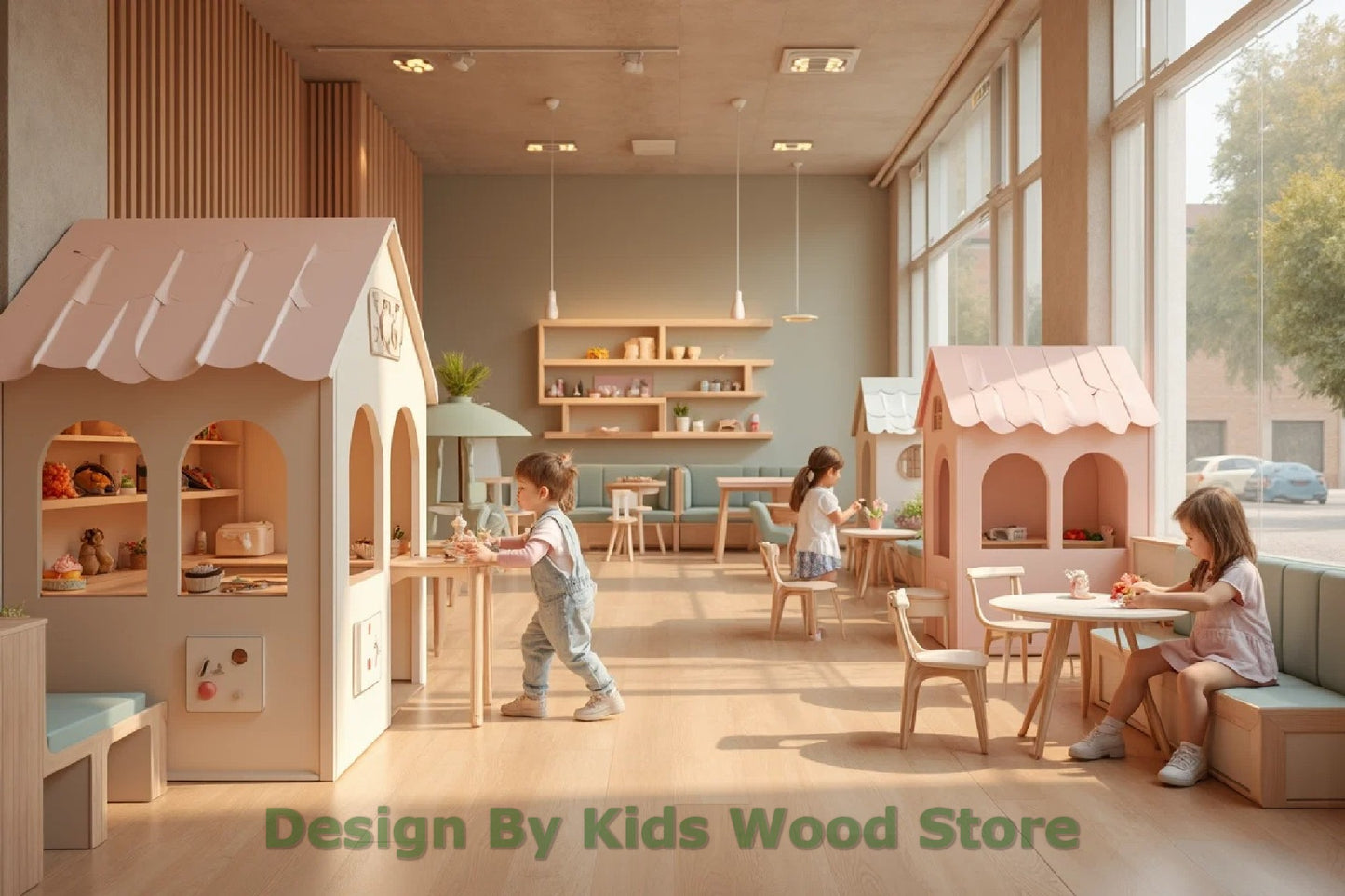 Customizable Educational Indoor Wooden Play Towns for Kids – Imagination-Boosting Designs for Daycares, Play Cafes and Playhouses