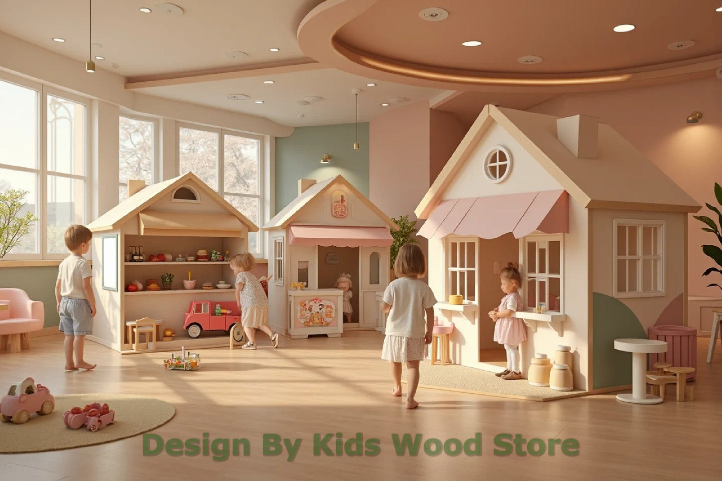 Customizable Educational Indoor Wooden Play Towns for Kids – Imagination-Boosting Designs for Daycares, Play Cafes and Playhouses