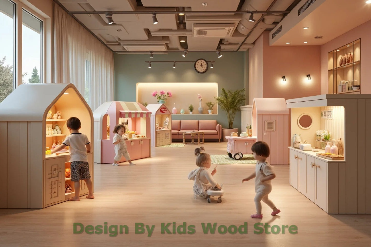 Customizable Educational Indoor Wooden Play Towns for Kids – Imagination-Boosting Designs for Daycares, Play Cafes and Playhouses