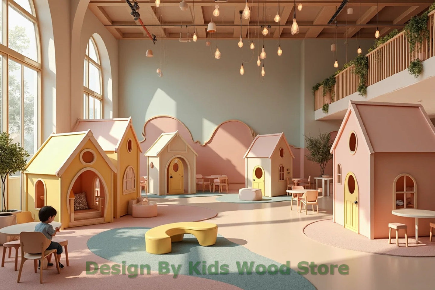 Customizable Educational Indoor and Outdoor Wooden Play Towns for Kids – Imagination-Boosting Designs for Daycares, Play Cafes and Playhouses