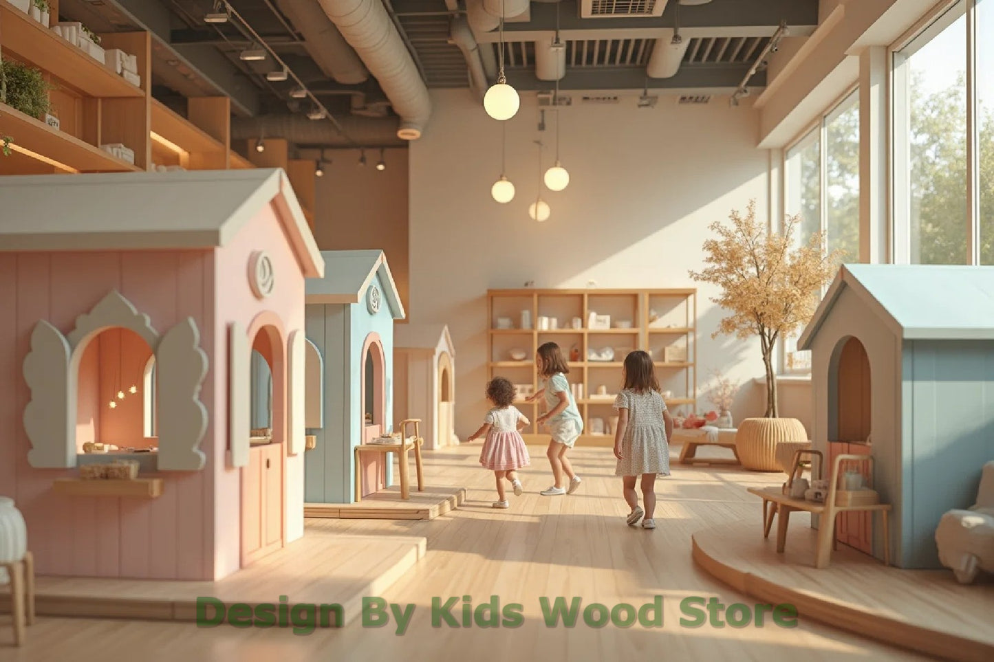 Customizable Educational Indoor Wooden Play Towns for Kids – Imagination-Boosting Designs for Daycares, Play Cafes and Playhouses