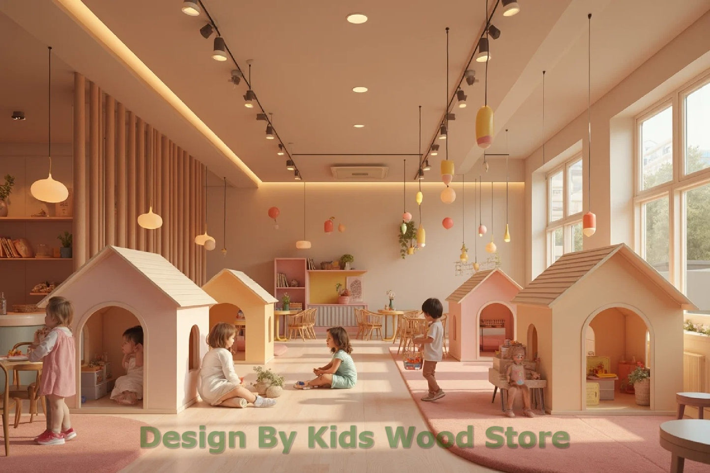 Customizable Educational Indoor Wooden Play Towns for Kids – Imagination-Boosting Designs for Daycares, Play Cafes and Playhouses