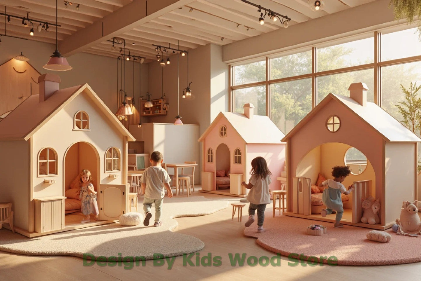 Customizable Educational Indoor Wooden Play Towns for Kids – Imagination-Boosting Designs for Daycares, Play Cafes and Playhouses