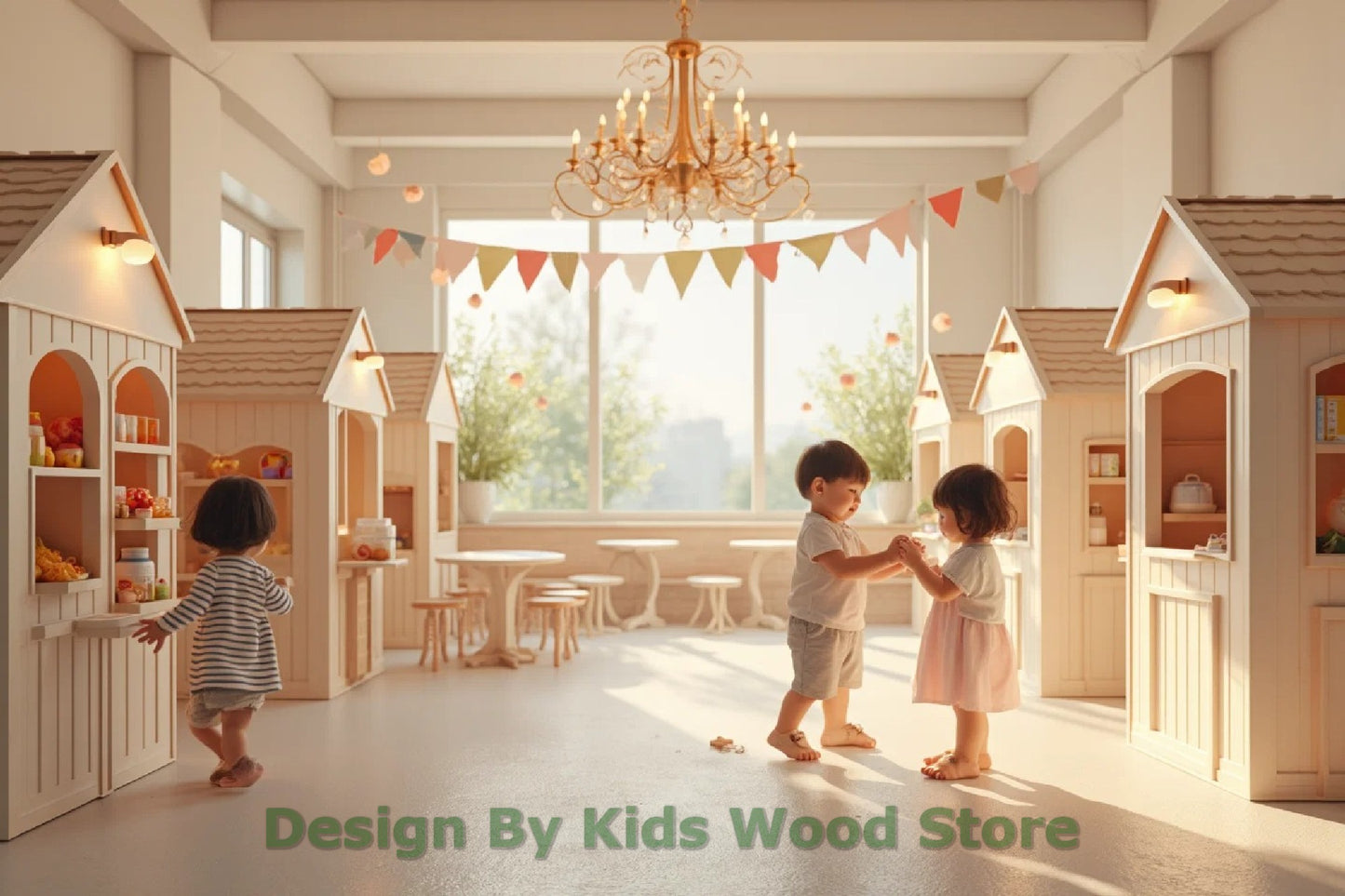 Customizable Educational Indoor Wooden Play Towns for Kids – Imagination-Boosting Designs for Daycares, Play Cafes and Playhouses