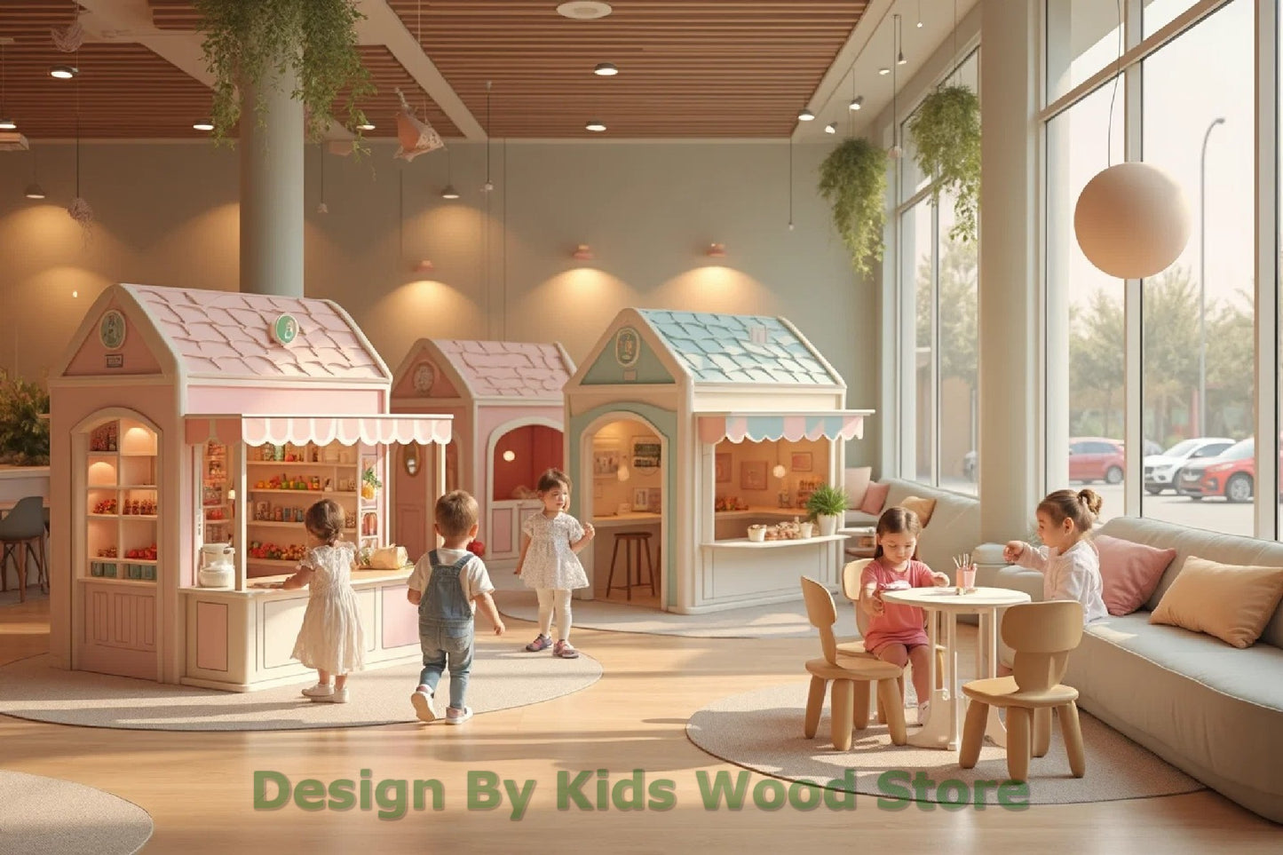 Customizable Educational Indoor and Outdoor Wooden Play Towns for Kids – Imagination-Boosting Designs for Daycares, Play Cafes and Playhouses