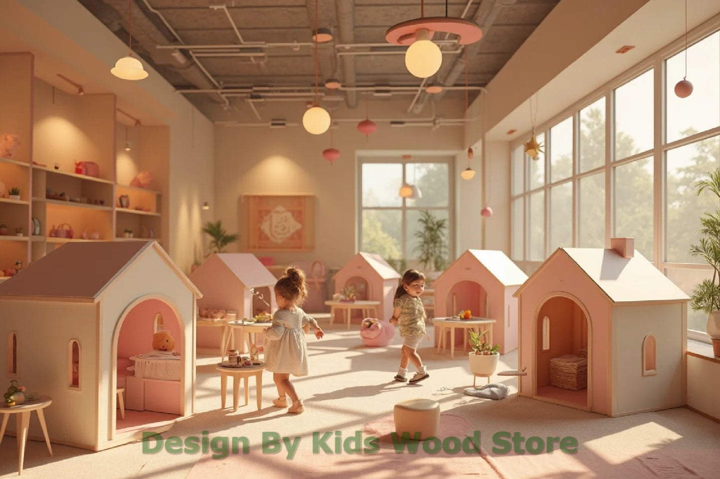 Customizable Educational Indoor and Outdoor Wooden Play Towns for Kids – Imagination-Boosting Designs for Daycares, Play Cafes and Playhouses