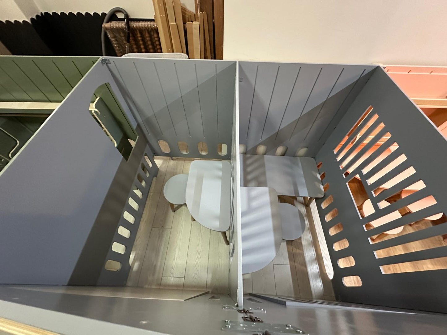 6-Piece Wooden Playhouse Village — SOLD! CAN BE REQUESTED AGAIN !  The product shown in the video is completely finished.  For special designs, please write to us.