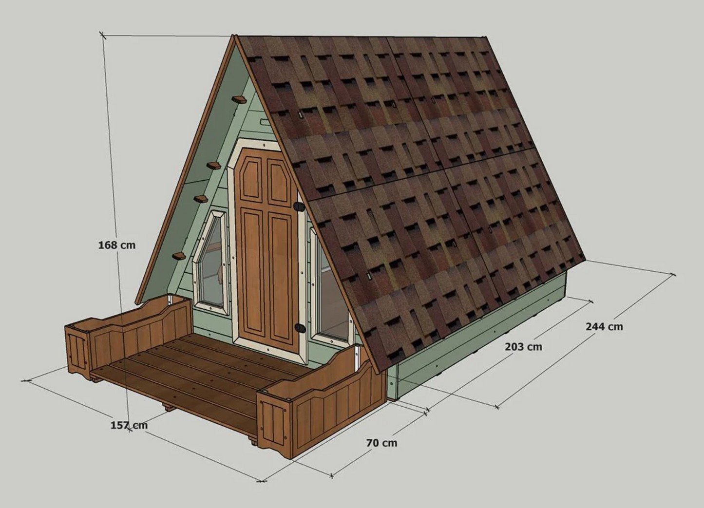 Wooden A-Frame Playhouse – Modern Triangle Cabin for Kids | Budget Friendly