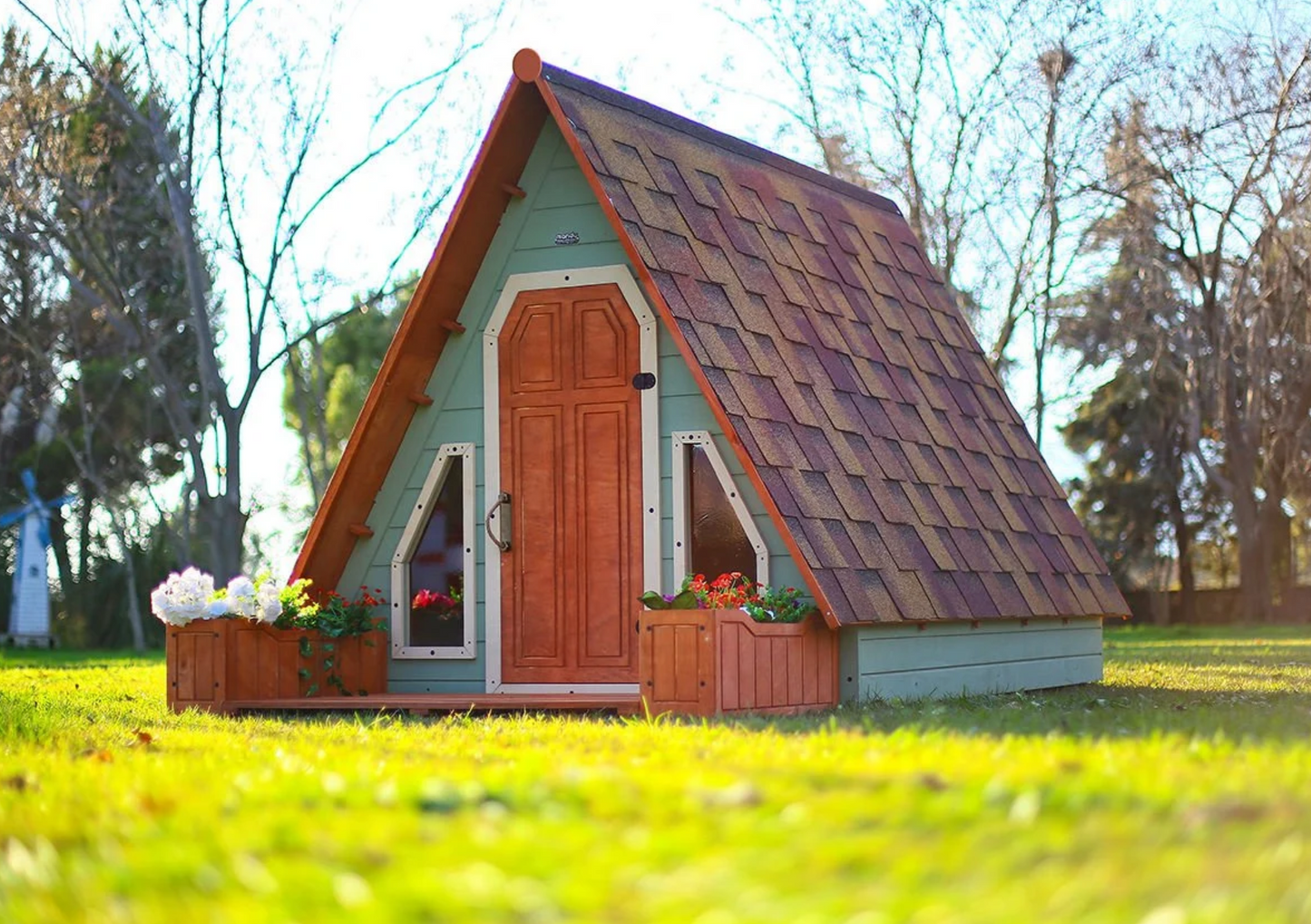 Wooden A-Frame Playhouse – Modern Triangle Cabin for Kids | Budget Friendly