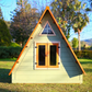 Wooden A-Frame Playhouse – Modern Triangle Cabin for Kids | Budget Friendly