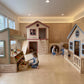 Luxury Wooden Play Town Set — Market + Cottage with Porch + Two-Story Fire Station with Slide & Tunnel Cubes