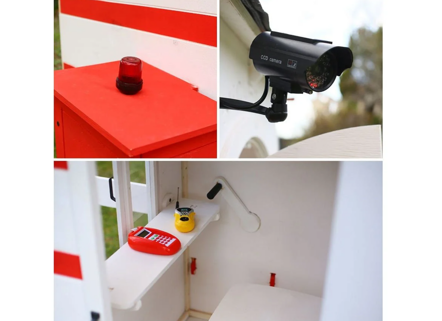 Wooden Security Playhouse with Barrier – Guard House for Kids | Budget Friendly