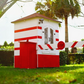 Wooden Security Playhouse with Barrier – Guard House for Kids | Budget Friendly