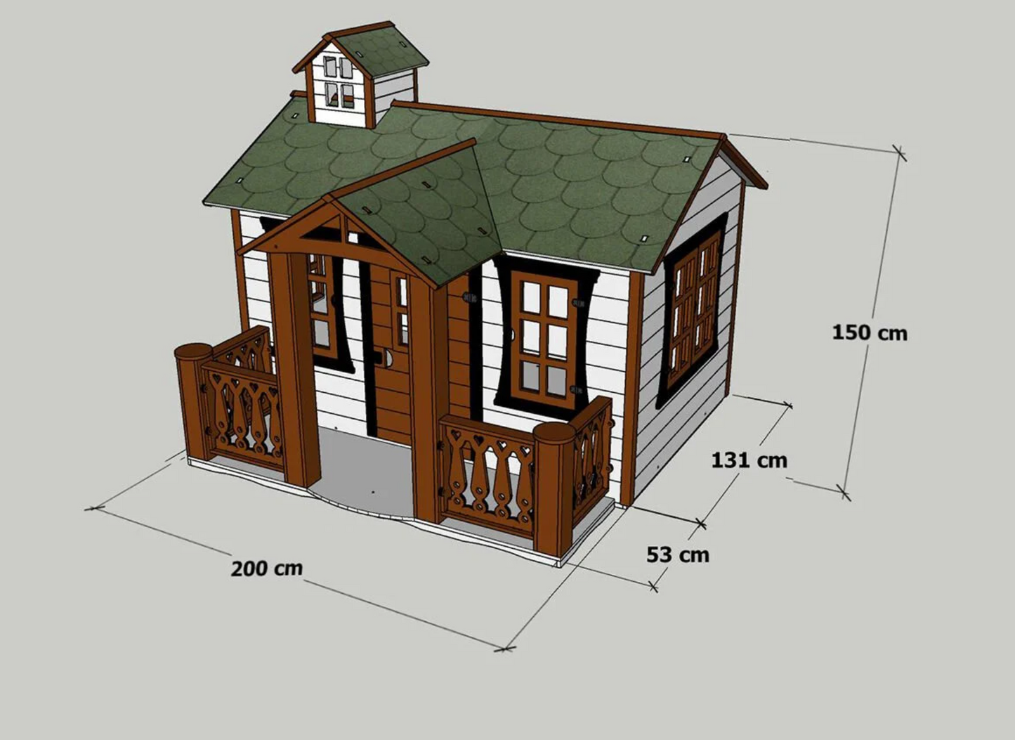 Wooden Playhouse – Beylerbeyi Model | Budget Friendly