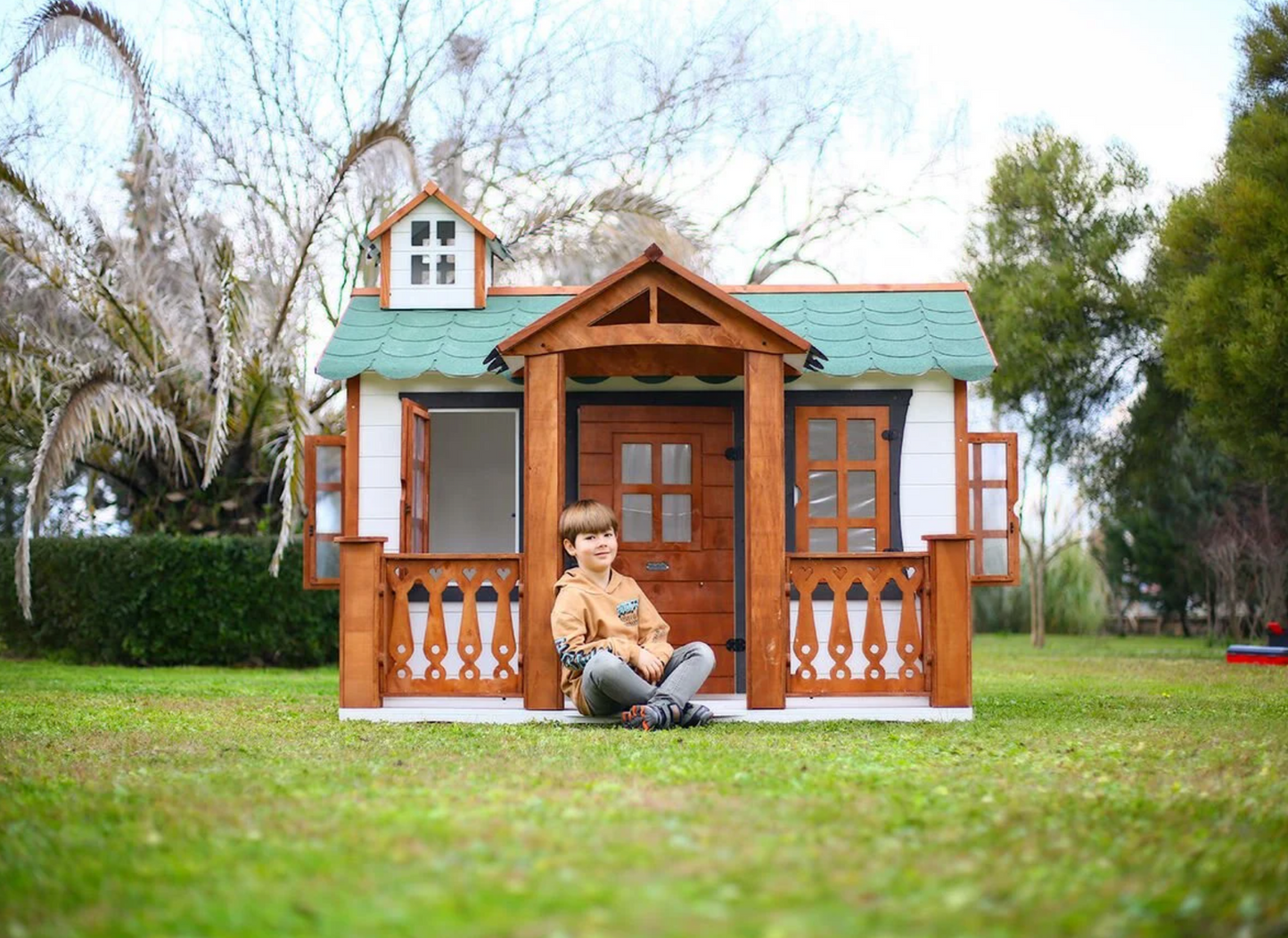 Wooden Playhouse – Beylerbeyi Model | Budget Friendly