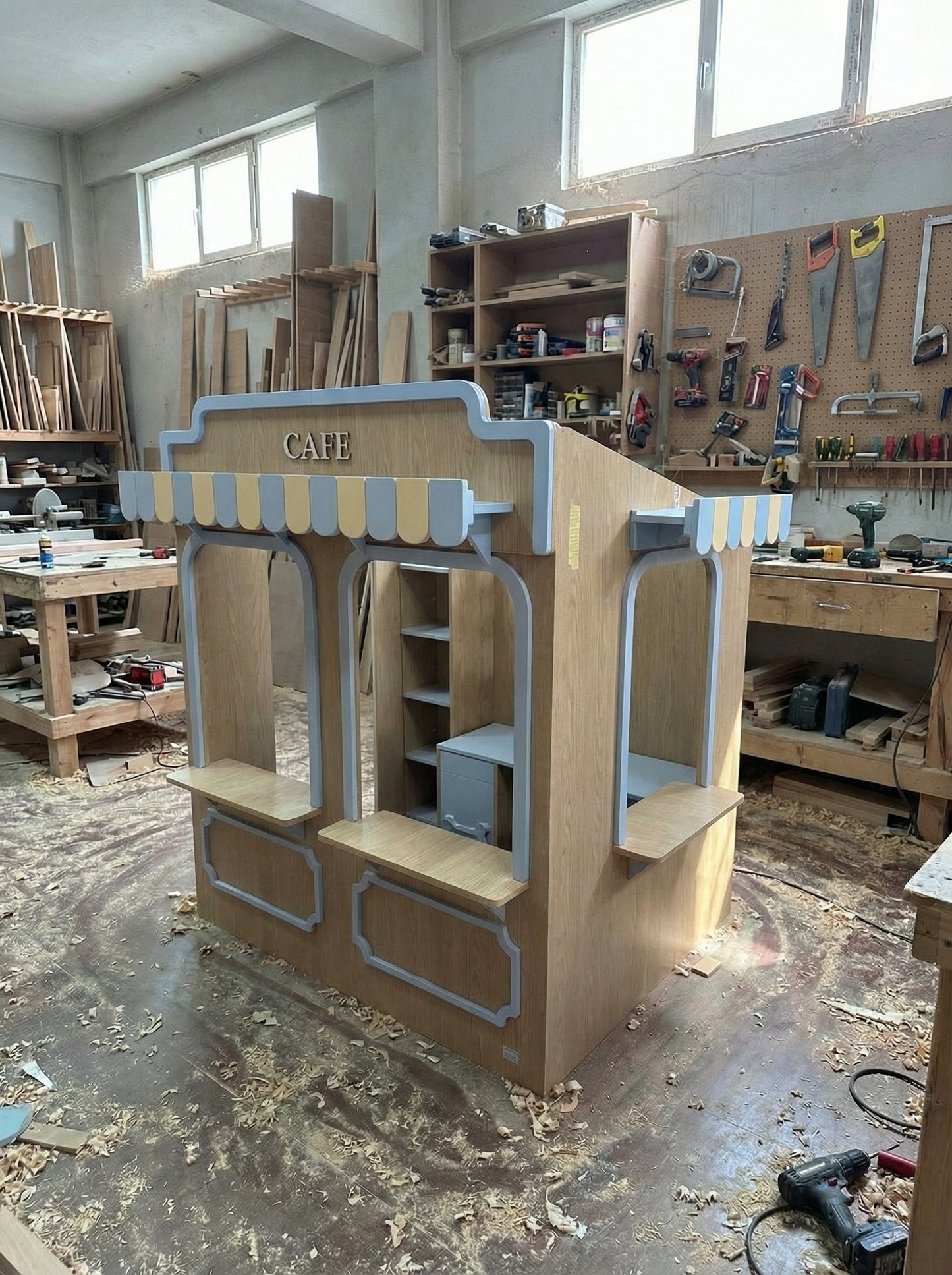 Kids Play Village 6-in-1 | Ice Cream, Pet Hospital , School, , Bakery ,Café & Market