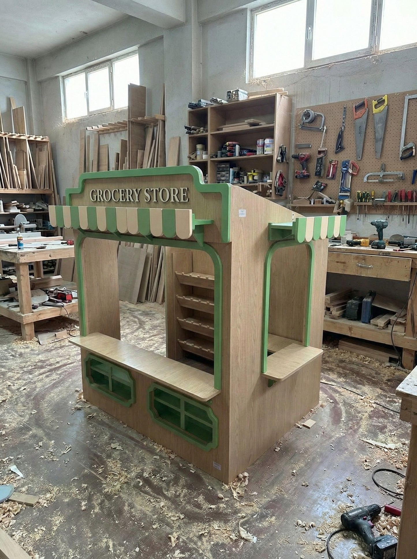 Kids Play Village 6-in-1 | Ice Cream, Pet Hospital , School, , Bakery ,Café & Market