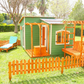 Modern Wooden Playhouse with Garden Fence  | Budget Friendly
