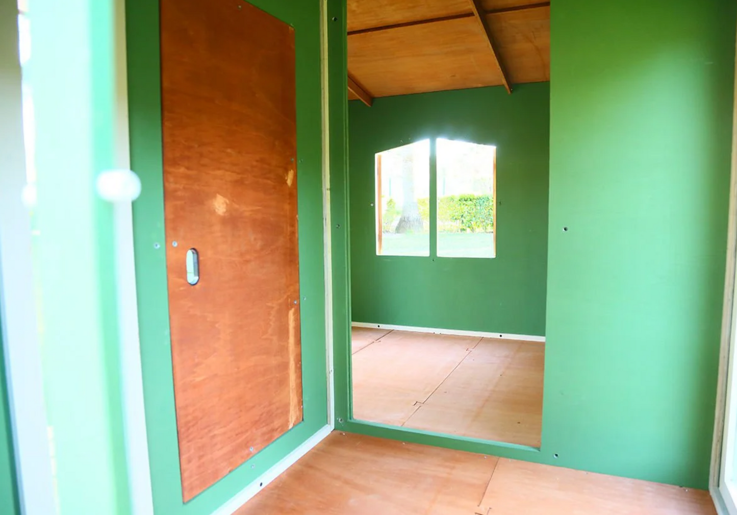 Modern Wooden Playhouse with Garden Fence  | Budget Friendly